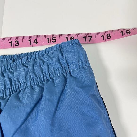 VTG Y2K Nike Windbreaker Track Pants Mens M Gray Tag Baggy Wide Nylon Lined Blue - Picture 13 of 15